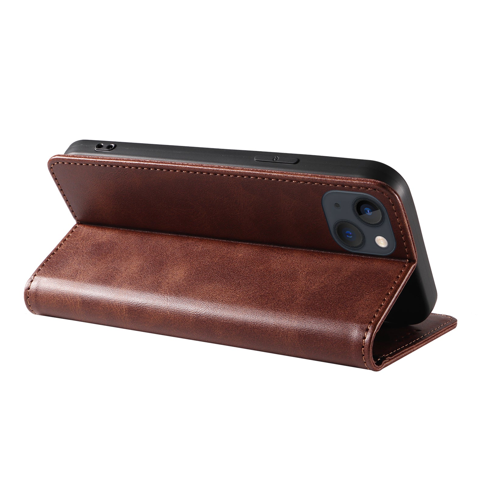 For iPhone 13 6.1 inch Leather Stand Phone Case Calf Texture Wallet Magnetic Cell Phone Cover For iPhone 13 6.1 inch Leather Stand Phone Case Calf Texture Wallet Magnetic Cell Phone Cover